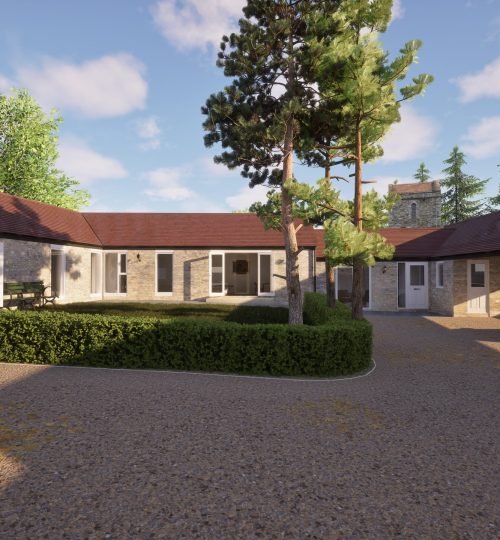 Recent Projects church barn bradwell concept mockup